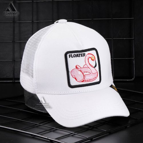 کلاه سفید پشت توری