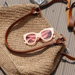 Zara-Straw-Bag-A08-02 کیف ساحلی قهوه ای