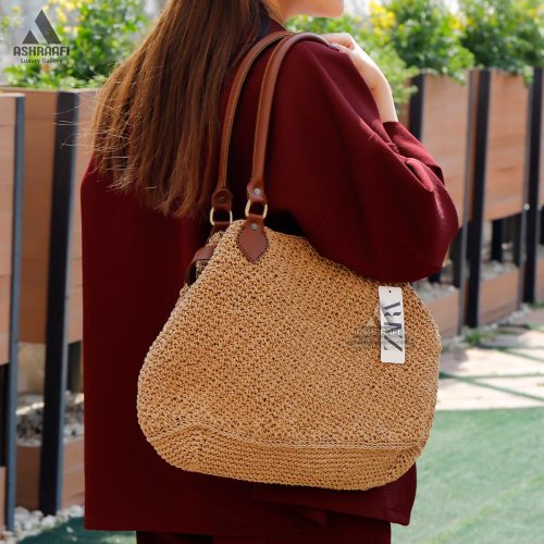 کیف بزرگ حصیری