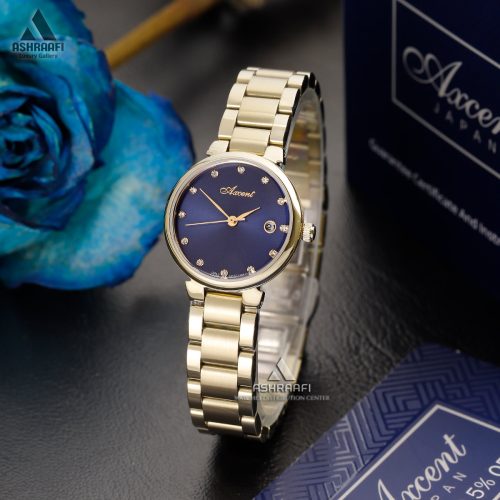 ساعت صفحه سورمه ای Axcent AX120016GB