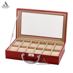 جعبه ساعت مچی قرمز