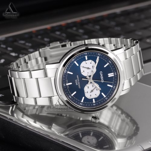 ساعت کاسیو صفحه سورمه ای Casio MTP-E335D-2E1V