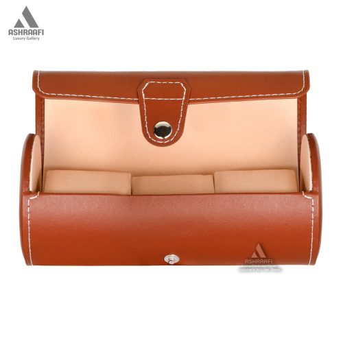 جعبه ساعت 3 عددی Leather Travel Watch Case 3-B