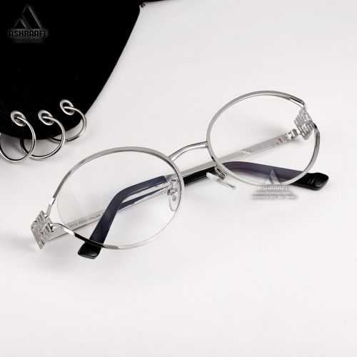 عینک شفاف با فریم فلزی