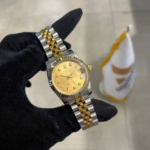 رولکس دیت جاست صفحه طلایی