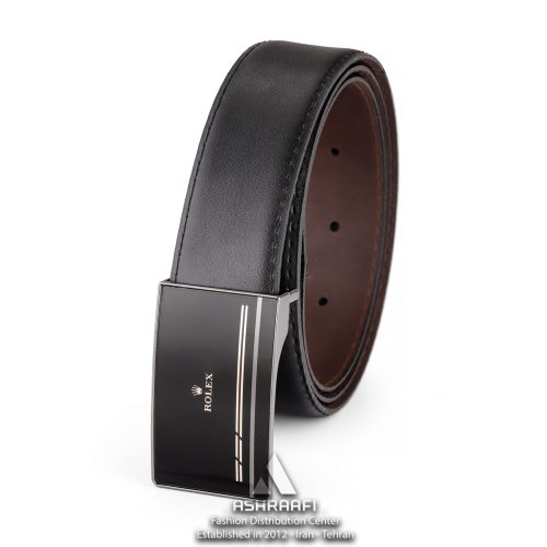کمربند چرم رولکس Rolex Leather Ratchet Belt BL61