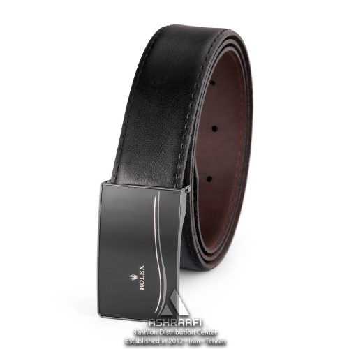 کمربند چرم مردانه Rolex Leather Ratchet Belt BL64