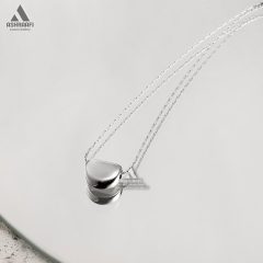 Bean-Charm-Necklace-S-02 گردنبند مینیمال زنانه Bean Charm Necklace S