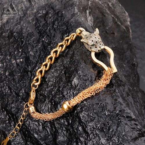 دستبند طلایی کارتیه پنتر