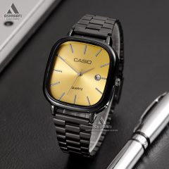ساعت کاسیو مشکی با صفحه زرد