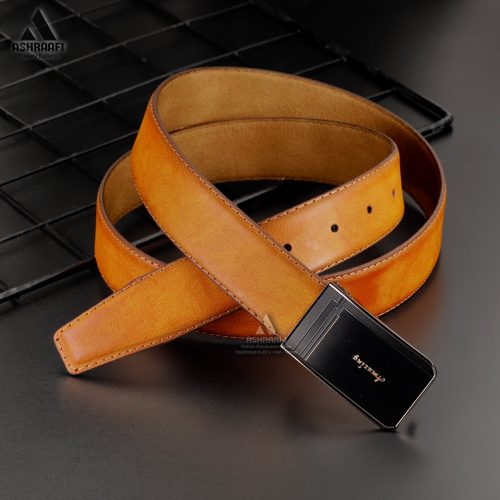 کمربند عسلی مردانه