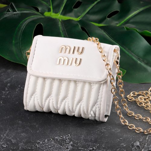 کیف سفید میو میو