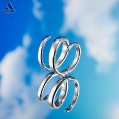 Silver-Spiral-Ring-02 انگشتر زنانه طرح فنری Silver Spiral Ring