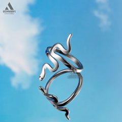 Snake-Ring-S1-02 انگشتر استیل ماری