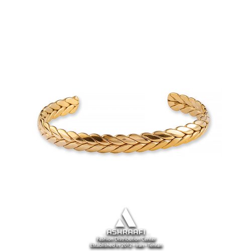 دستبند بنگل طلایی Texture Bracelet G01