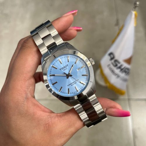 ساعت تیسوت صفحه آبی Tissot Powermatic 80 Silicium SB22