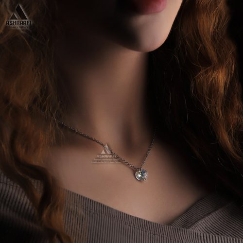 White Heart Necklace
