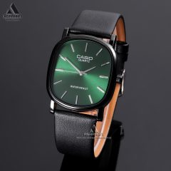 Casio-1063-C-02 کاسیو اولد مانی قاب مشکی با صفحه سبز Casio-1063-C