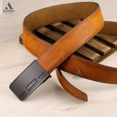 کمربند مردانه با سگک مشکی