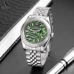 Rolex-Datejust-Green-Palm-41-02 ساعت رولکس صفحه سبز Rolex Datejust Green Palm 41