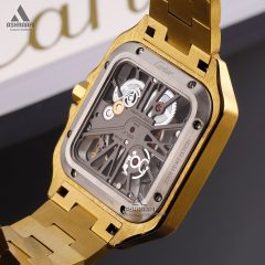 Cartier-De-Santos-G9-04 درب پشت شیشه ای ساعت کارتیه