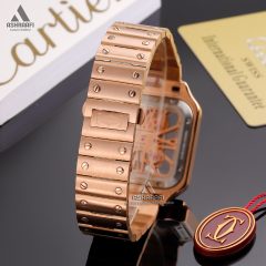 Cartier-De-Santos-RG9-03 بند رزگلد ساعت کارتیه