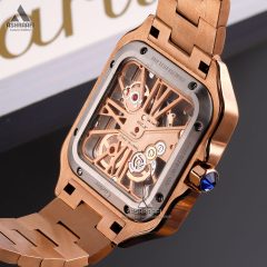 Cartier-De-Santos-RG9-04 درب شت شیشه ای ساعت سانتوس