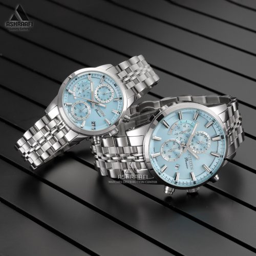 ساعت ست صفحه آبی