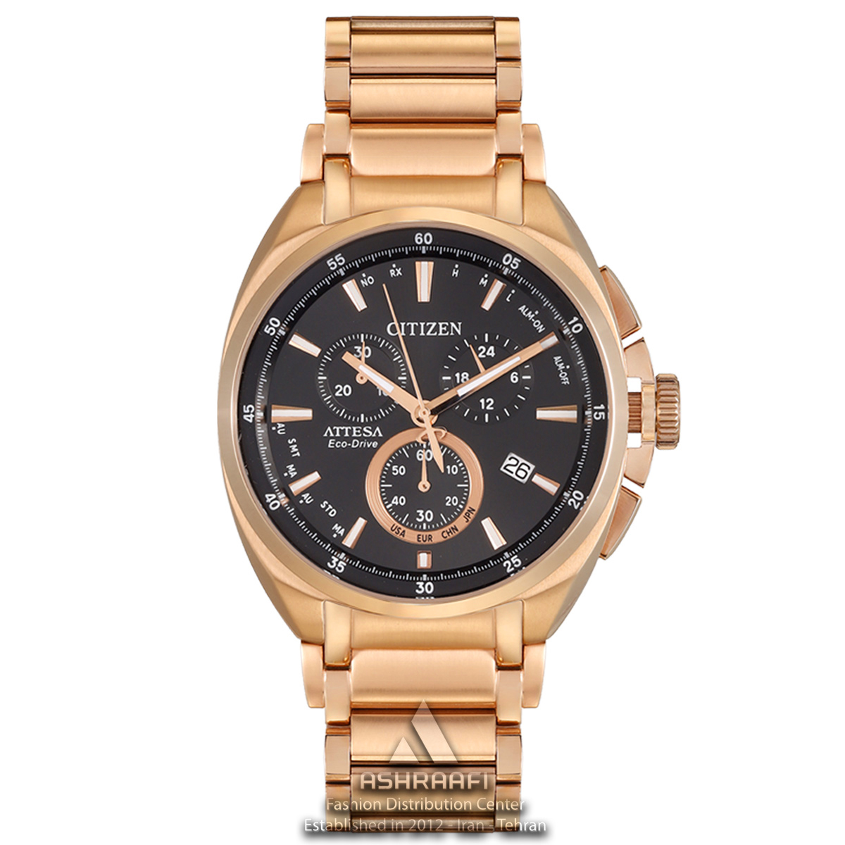 ساعت سیتیزن رزگلد Citizen Eco-Drive 54-KRG - گالری اشرافی