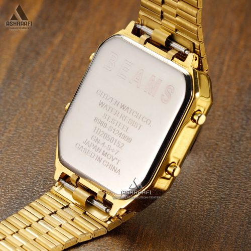 درب پشت ساعت سیتیزن نوستالژی طلایی Citizen JG2103-G152