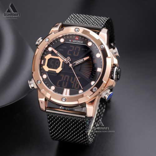 ساعت نیوی فورس بند حصیری Naviforce NF9172KRg