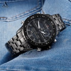 ساعت صفحه مشکی نیوی فورس Naviforce NF9234K