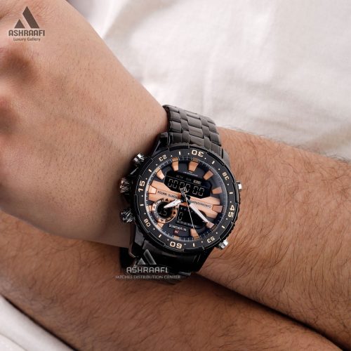 ساعت بند مشکی نیوی فورس Naviforce NF9234KRg