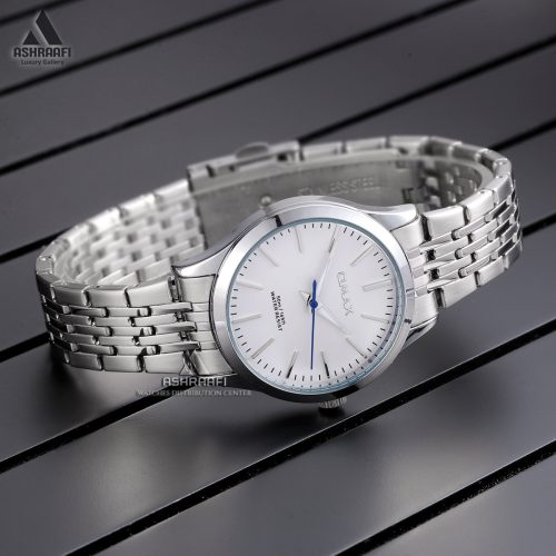 ساعت بند استیل اوماکس ساعت صفحه نقره ای اوماکس Omax ACB102I008