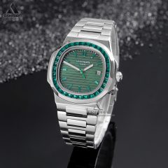 ساعت پتک فیلیپ صفحه سبز Patek Philippe Nautilus Diamond 8169