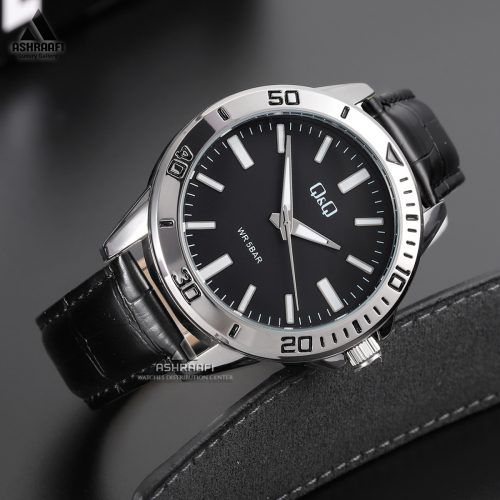 ساعت کیو اند کیو بند چرمی