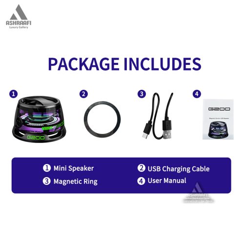 اسپیکر بلوتوثی Magnetic Ultra-Portable LED Speaker G200