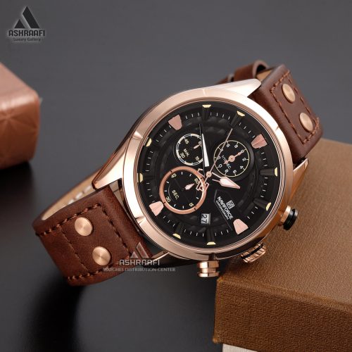 ساعت نیوی فورس بند چرمی Naviforce NF8045BRGK