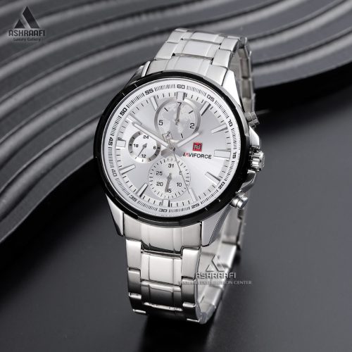 ساعت تقره ای نیوی فورس Naviforce NF9089