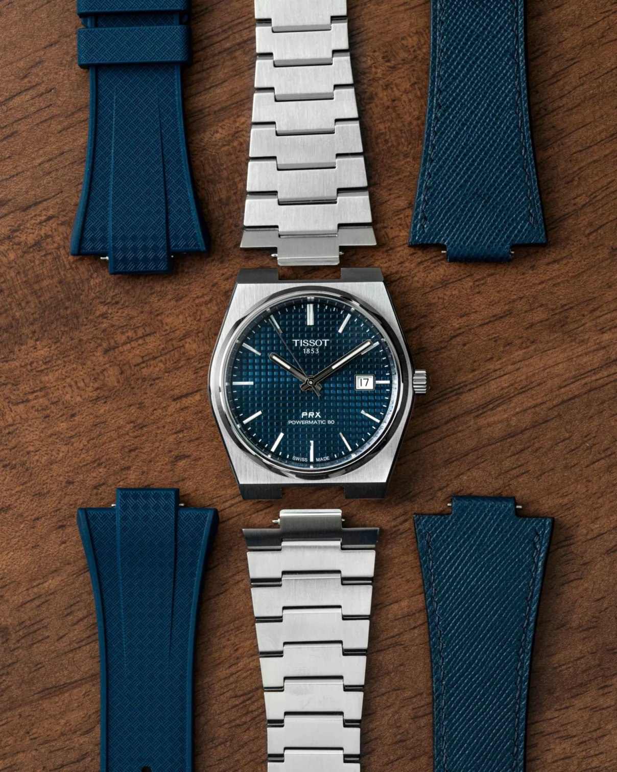 ساعت تیسوت PRX Powermatic 80 با گزینه‌های مختلف بند.