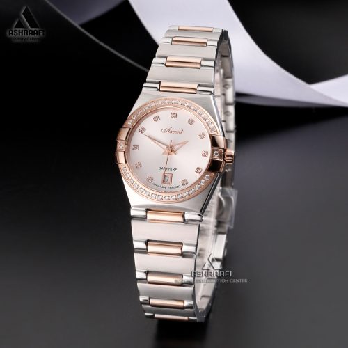 ساعت اکسنت صفحه سفید Axcent AX160052SRgW