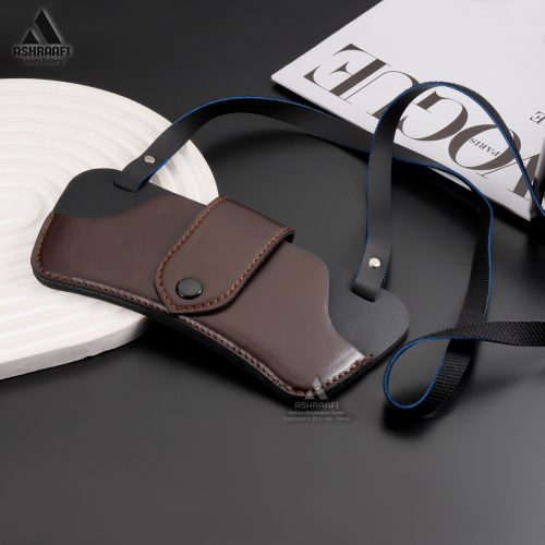 کیف عینک بند دار قهوه ای