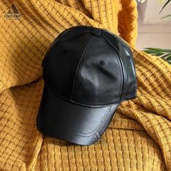 کلاه چرمی مشکی