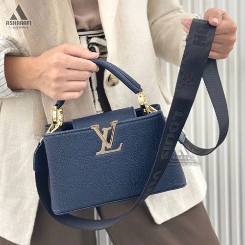 کیف چرم سورمه ای