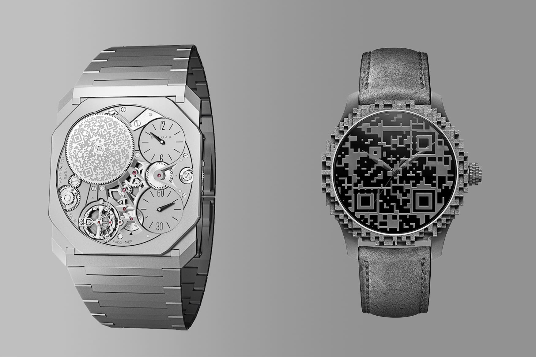 ساعت‌های دارای کد QR و NFT