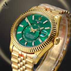 Rolex-Sky-Dweller-S-GG-06 صفحه سبز ساعت رولکس اسکار دولر