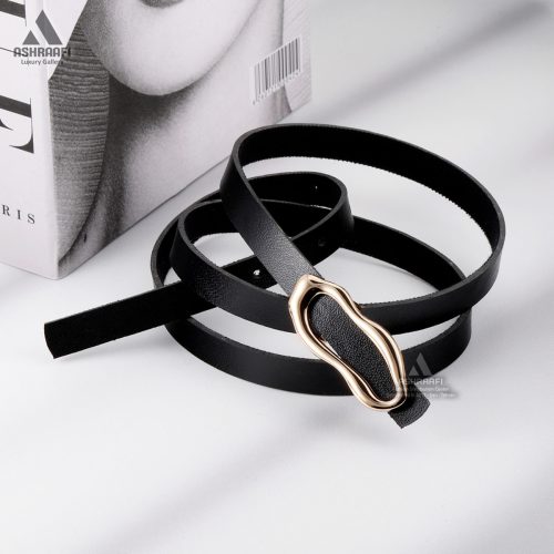 کمربند چرمی زنانه Skinny Leather Belt BL79
