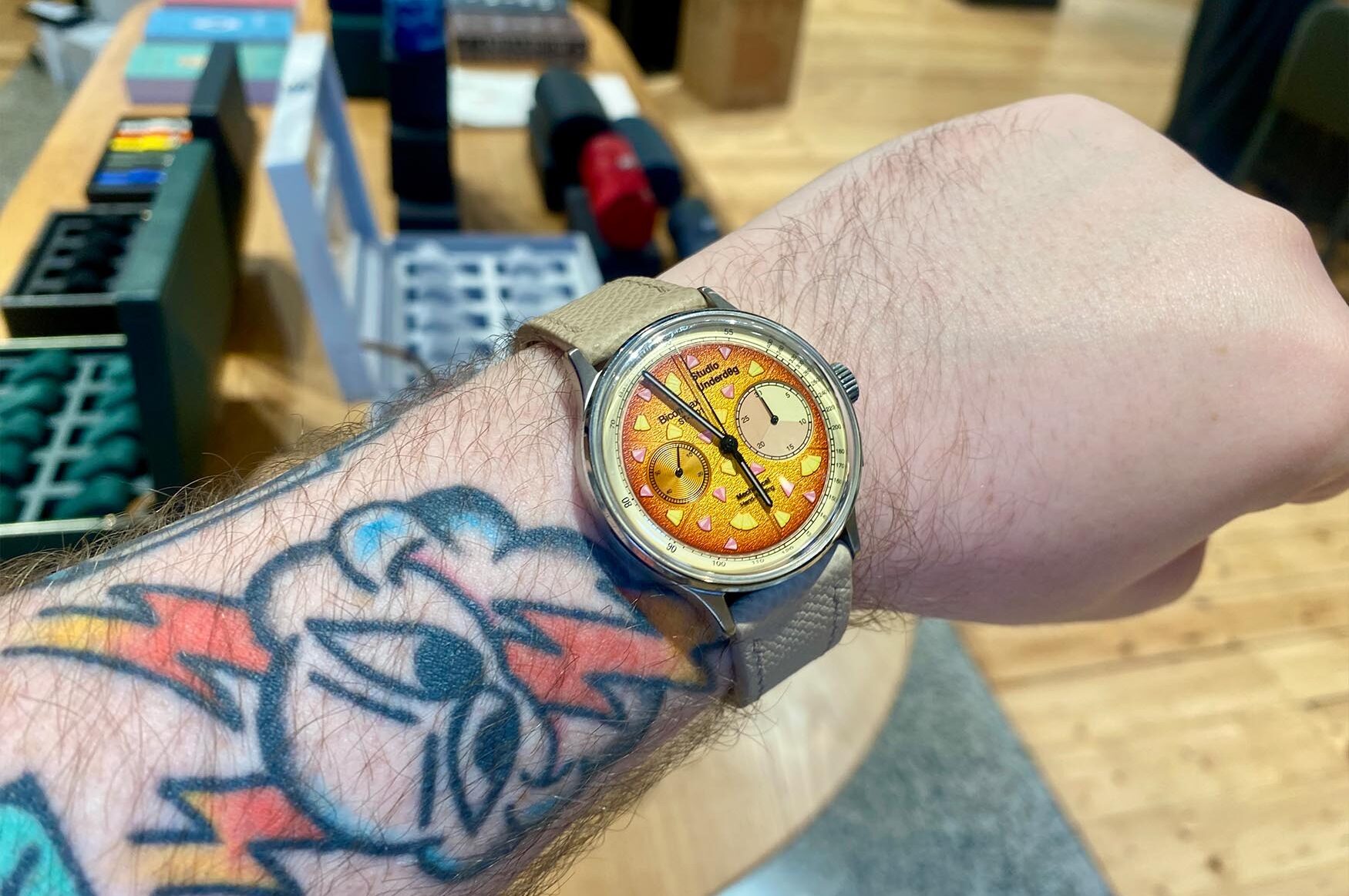 ساعت مچی Studio Underd0g x Time+Tide طرح پیتزا هاوایی