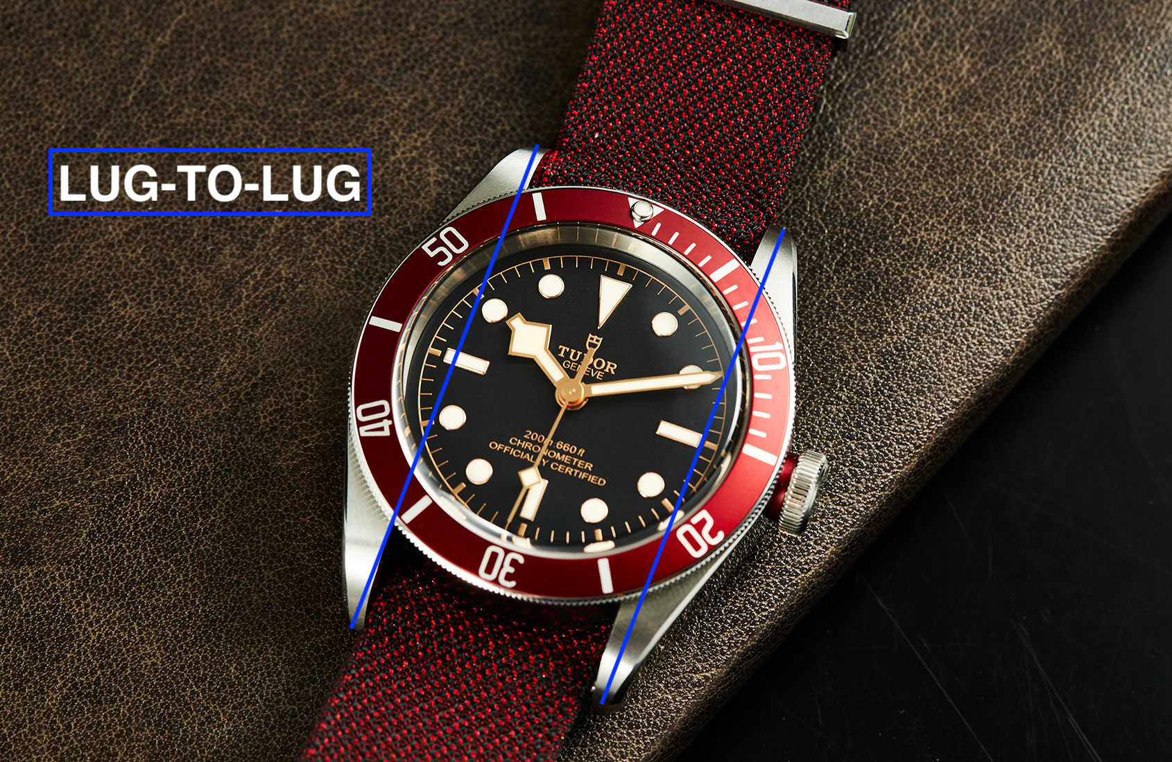 ساعت تودور بلک بی با بند قرمز