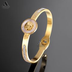 Versace-Bracelet-WS2-03 دستبند ورساچه طلایی صدفی